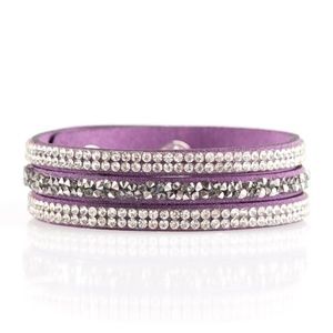 3 for $25 Urban Rhinestone Bracelet Purple Adjustable 3 strands